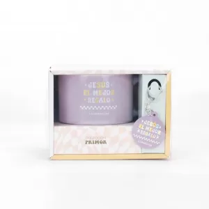 PACK TAZA 12 OZ + LLAVERO DE CAUCHO COLECCION PRIMOR JESUS EL MEJOR REGALO