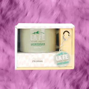 PACK TAZA 12 OZ + LLAVERO DE CAUCHO COLECCION PRIMOR LA FE