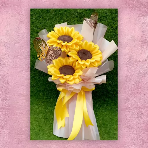 Ramo c/ 3 Girasoles Eternos
