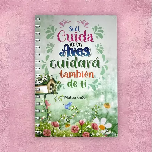 Cuaderno Grande - Jardin flores verdes