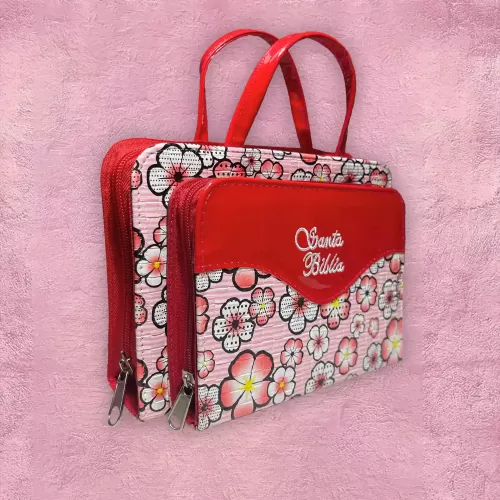 Funda para Biblias - Rojo con flores