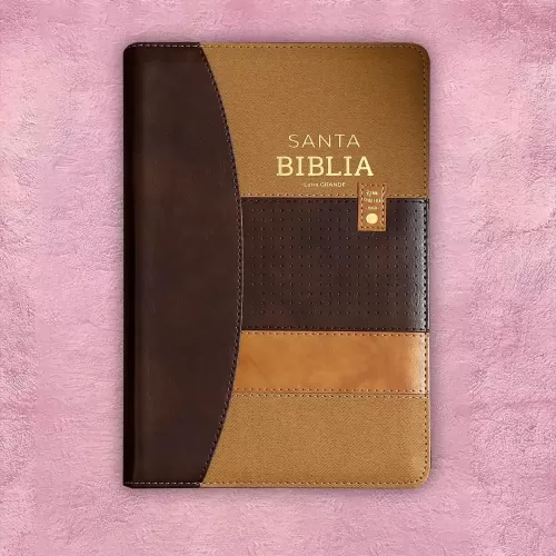 Biblia Mediana - Beige textura piel 