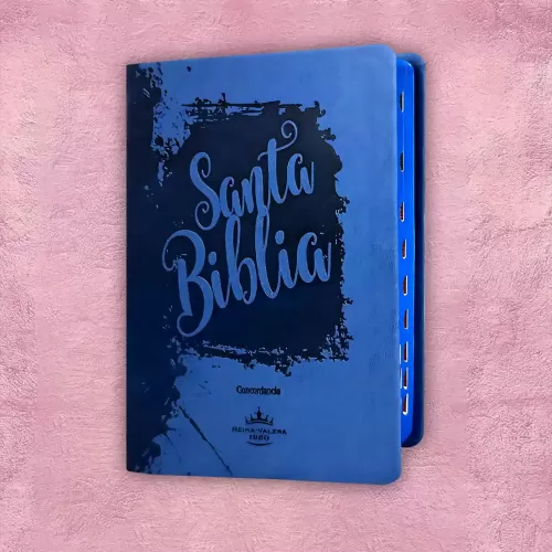 Biblia letra grande - Portada juvenil Azul