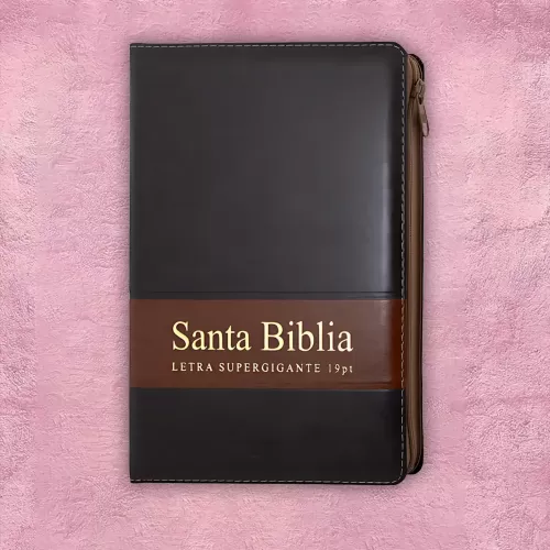 Biblia letra Gigante - Negra textura piel