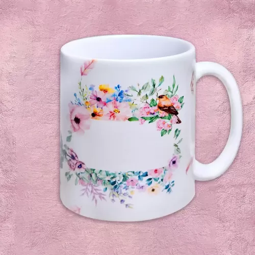 Taza - Flores celeste