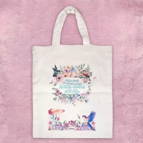 Bolso - Flores Celeste